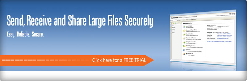 Send large files using our secure file transfer service